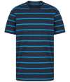 FR136 Front Row Striped T-Shirt Navy / Marine Blue colour image